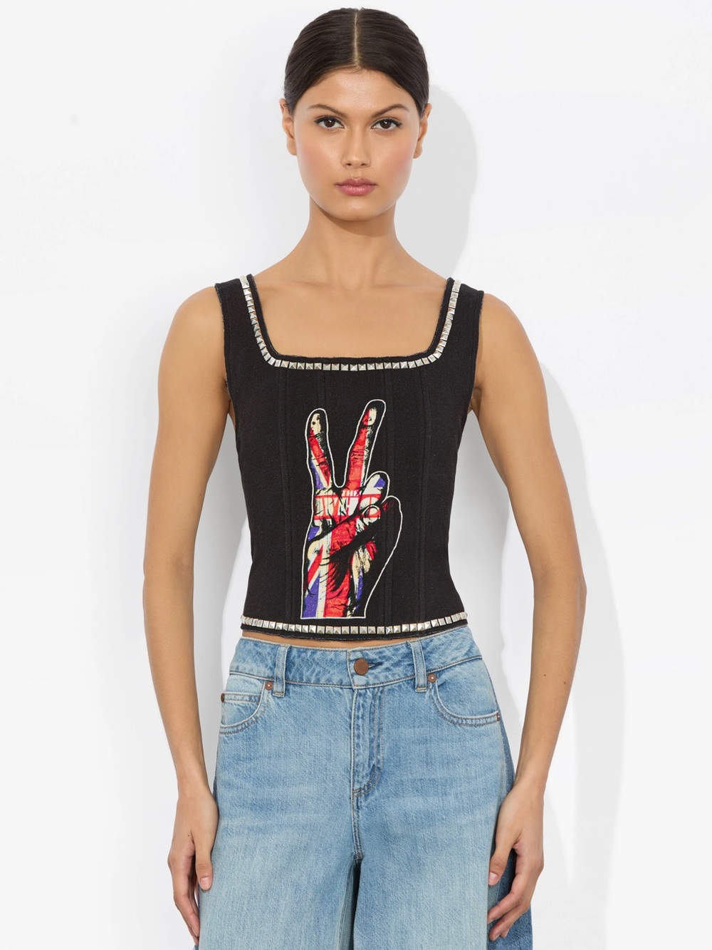 ALICE & OLIVIA Breslin Band Tee Corset 8
